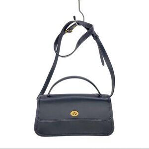 Legacy Coach Turnlock Black Leather Crossbody Bag M1980-129 Coachtopia Sold out